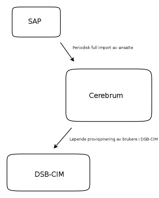 Dataflyt mellom DSB-CIM og Cerebrum